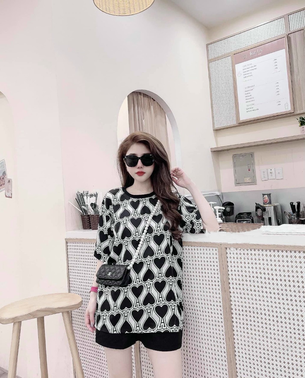 SET BỘ THỜI TRANG FOM RỘNG HÌNH TIM - BTN282